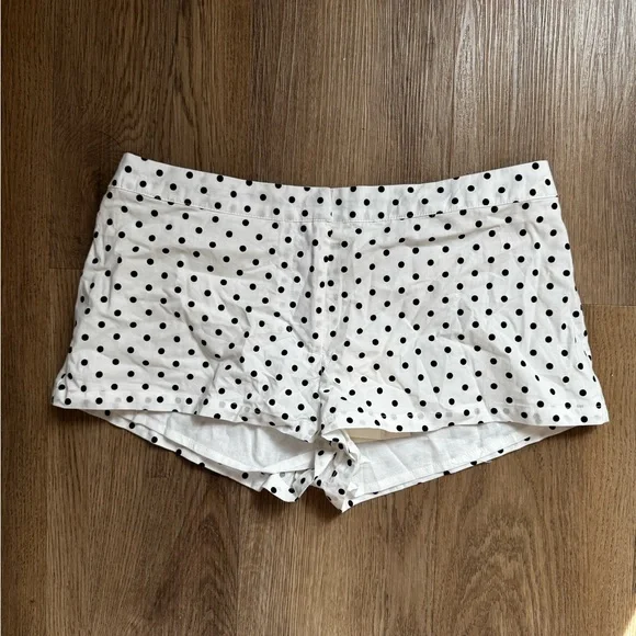 Peppermayo Black and White Polka Dot High Waist Shorts (Coastline Mini Shorts) - Picture 4 of 6